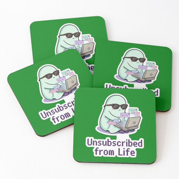 Item preview, Unsubscribed From Life - Cute Ghost Laptop Pixel Art Aesthetic designed and sold by LUKOWEAR.