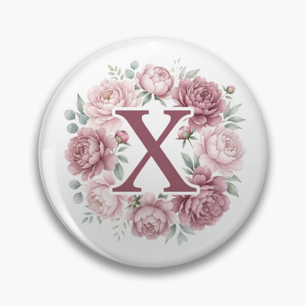 Item preview,  Letter X Pink Peony Floral Monogram designed and sold by ITCHAWAWAA.