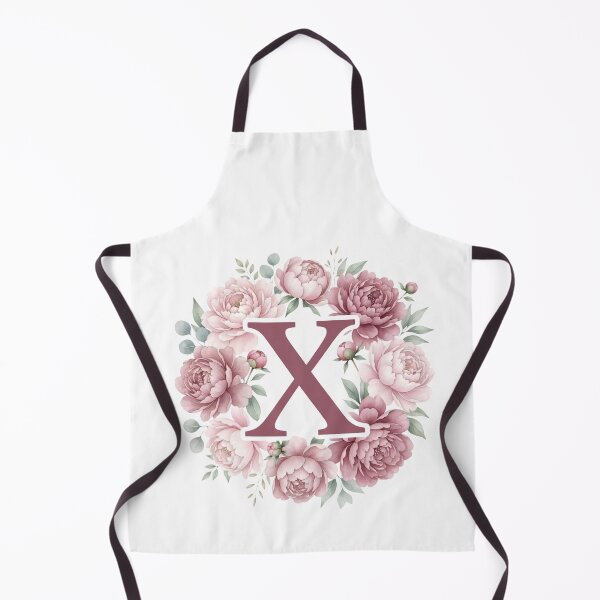 Item preview, Letter X Pink Peony Floral Monogram designed and sold by ITCHAWAWAA.
