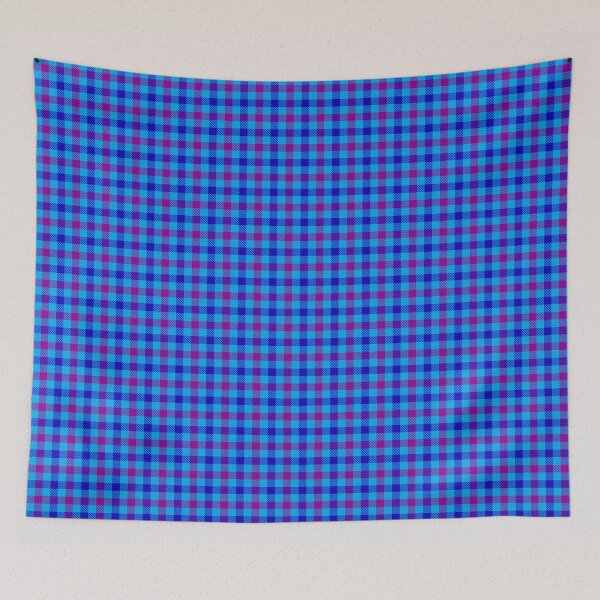Item preview, Blue And Purple Gingham Check Blue designed and sold by PatternTitan.