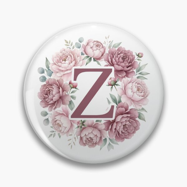 Item preview, Letter Z Pink Peony Floral Monogram designed and sold by ITCHAWAWAA.