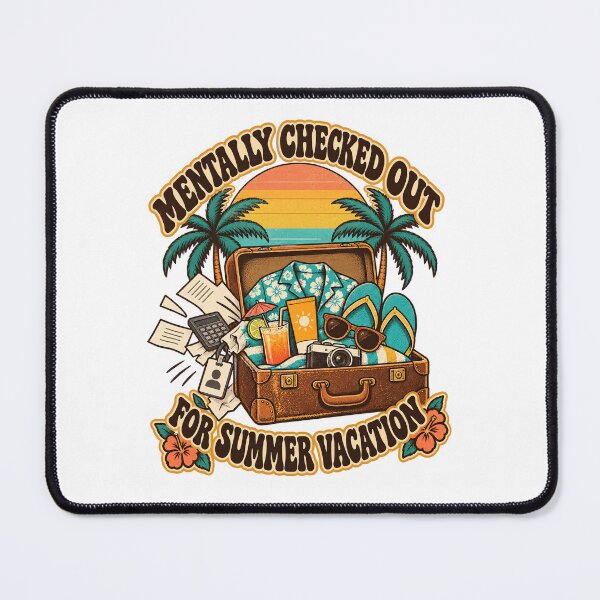 Item preview, Mentally Checked Out for Summer Vacation Retro Suitcase designed and sold by urbinet.