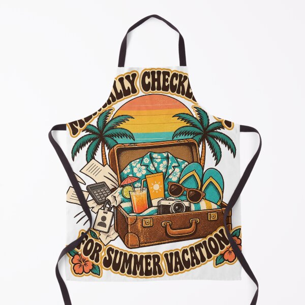 Item preview, Mentally Checked Out for Summer Vacation Retro Suitcase designed and sold by urbinet.