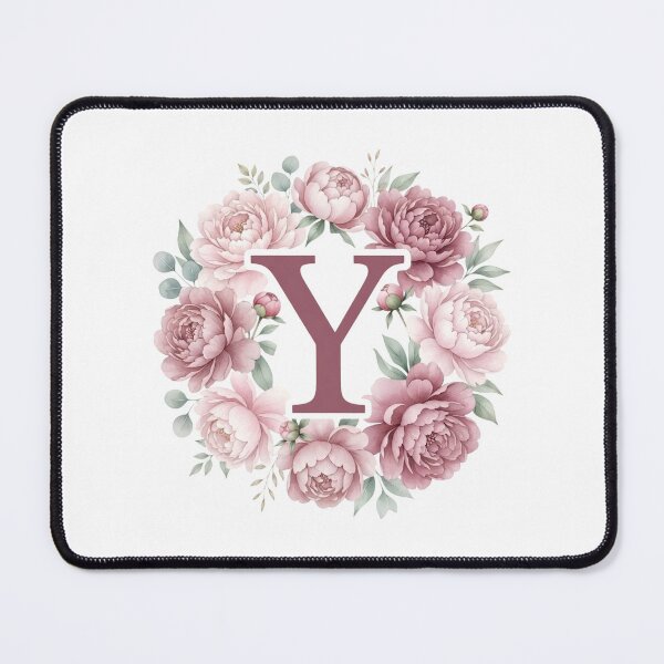 Item preview, Letter Y Pink Peony Floral Monogram designed and sold by ITCHAWAWAA.