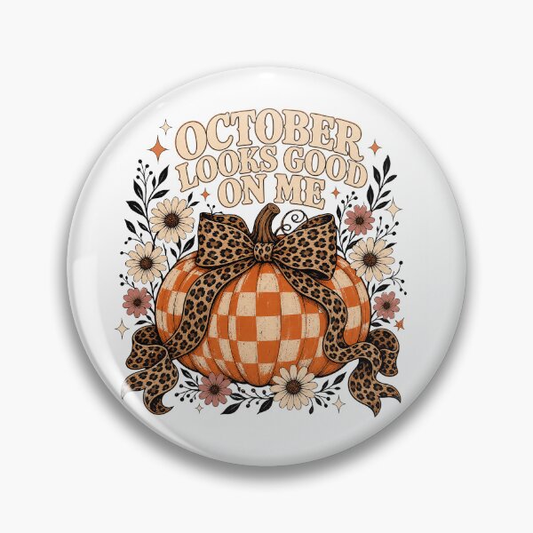 Item preview, October Looks Good on Me – Coquette Fall Pumpkin & Leopard Bow designed and sold by webpatty.