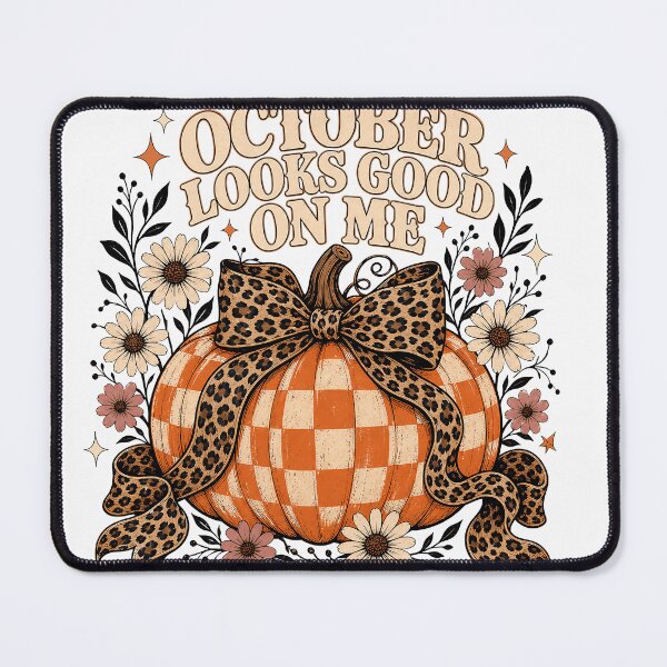 Item preview, October Looks Good on Me – Coquette Fall Pumpkin & Leopard Bow designed and sold by webpatty.