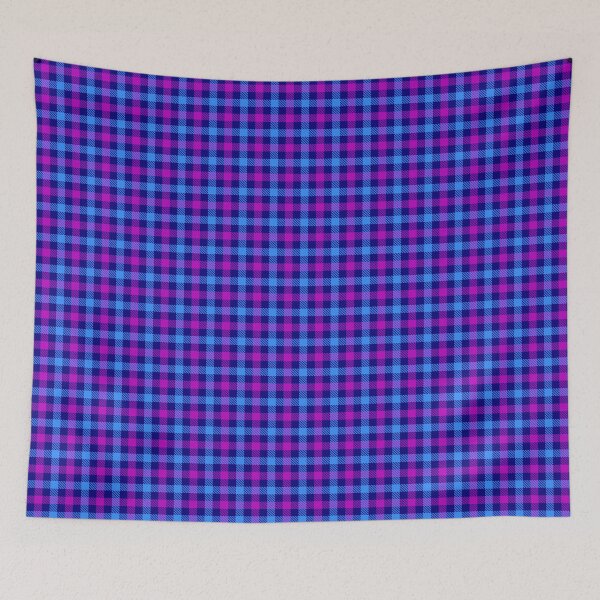 Item preview, Blue And Purple Gingham Check Navy Blue  designed and sold by PatternTitan.