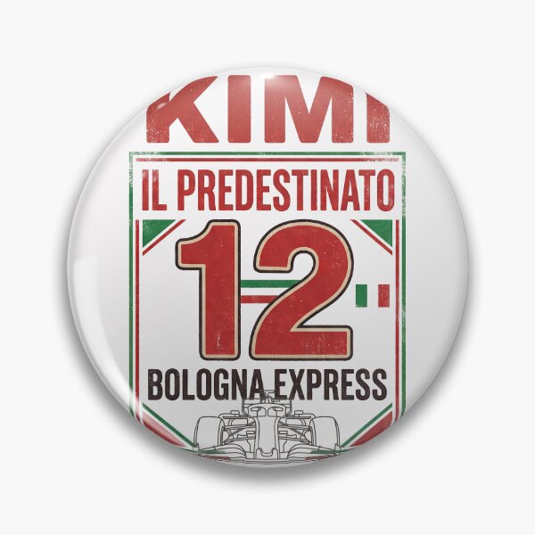 Item preview, Kimi 12 Il Predestinato Bologna Express – Italian Racing Heritage Badge designed and sold by PhotoArtMC.