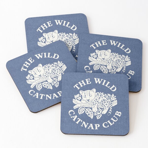 Item preview, The Wild Catnap Club - Baby Leopard Arts and Crafts Deja Vu Blue designed and sold by miavaldez.
