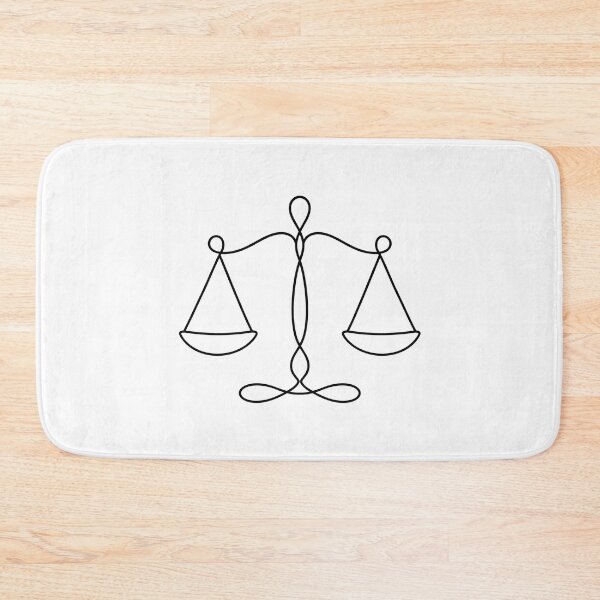 Item preview, Libra Scales Minimal Line Art designed and sold by LineArtDrawing.