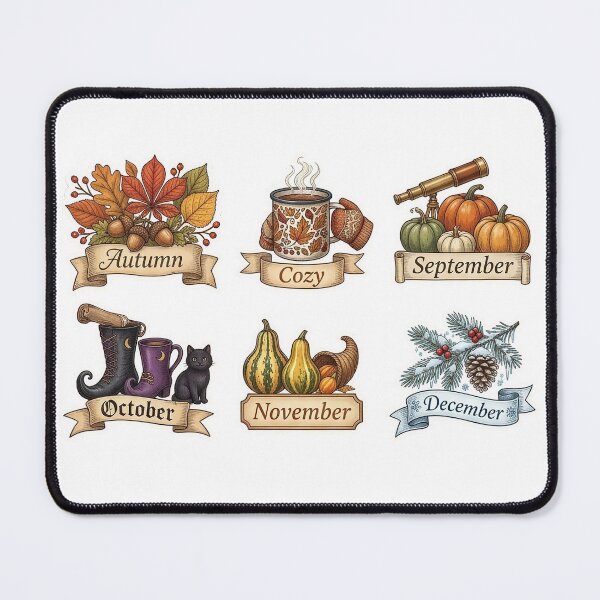 Item preview, Autumn stickers for the months of September, October, November, and December designed and sold by Valery´s art.