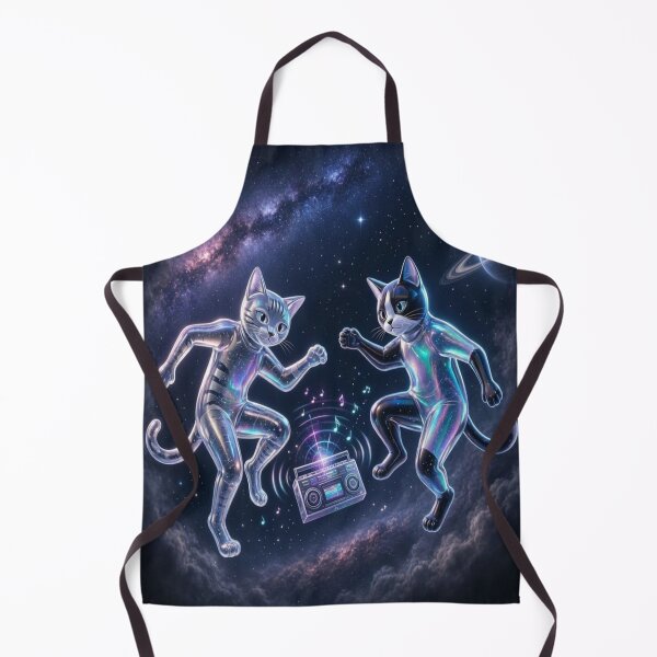 Artikelvorschau, Cosmic Disco Cats – Holographische Weltraumparty entworfen und verkauft von Breezes-of-Ida.