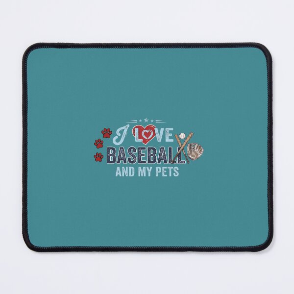 Item preview, I Love Baseball And My Pets Cute Dog Cat Paw Print Design designed and sold by FootprintofLove.