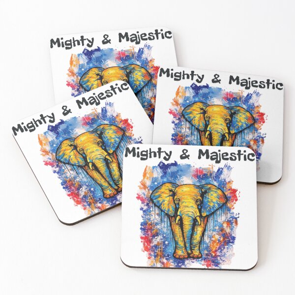 Item preview, Mighty & Majestic – Elephant Street Art designed and sold by SidneiSampaioStudio.