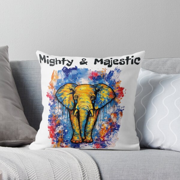 Item preview, Mighty & Majestic – Elephant Street Art designed and sold by SidneiSampaioStudio.