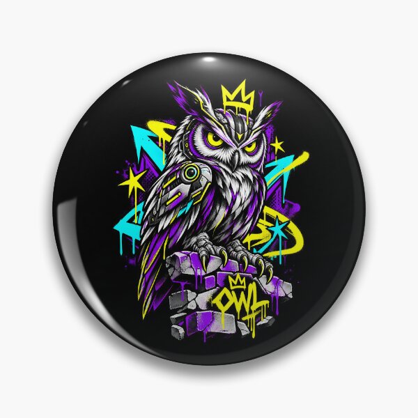 Artikelvorschau, Vibrant Graffiti Owl Urban Street Art with Bold Neon Colors entworfen und verkauft von potseed21.
