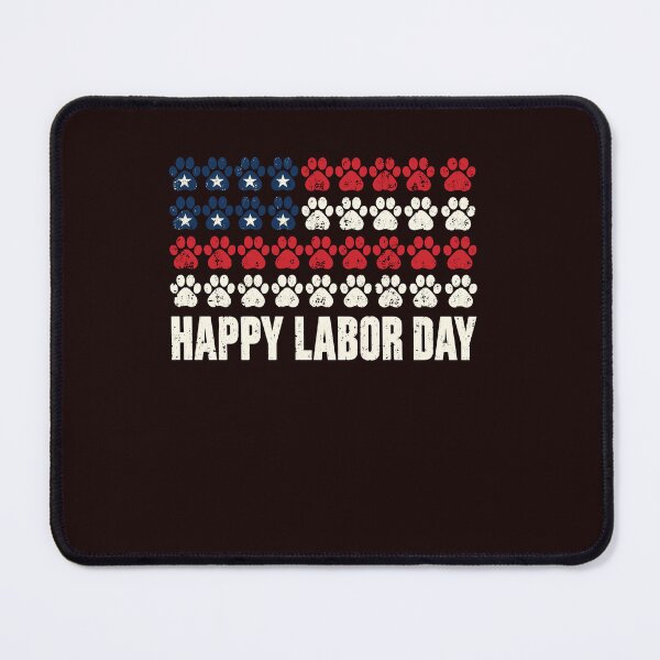 Item preview, Labor Day patriotic paw print graphic with distressed stars designed and sold by beoldfashioned.