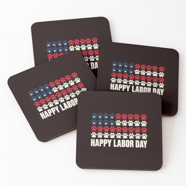 Item preview, Labor Day patriotic paw print graphic with distressed stars designed and sold by beoldfashioned.