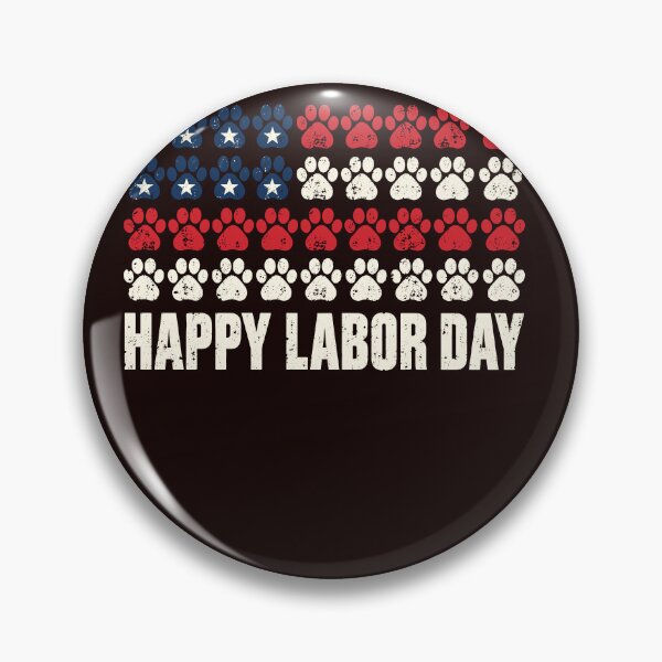 Item preview, Labor Day patriotic paw print graphic with distressed stars designed and sold by beoldfashioned.