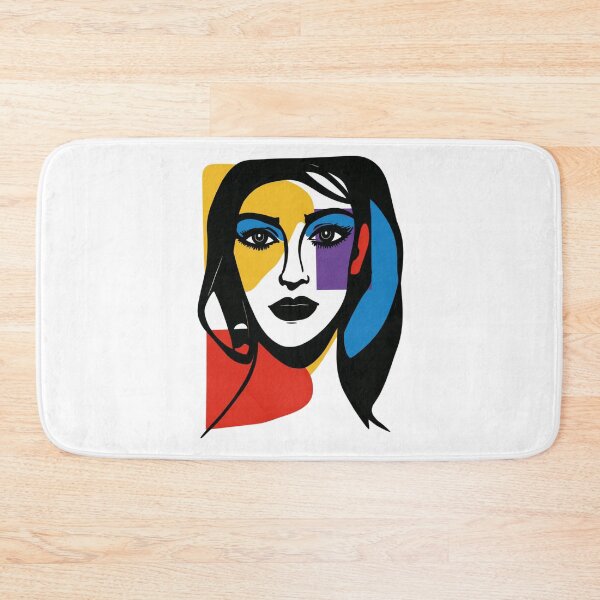 Item preview, Abstract Geometric Woman Face Colourful Pop Art designed and sold by ERODED SELF.