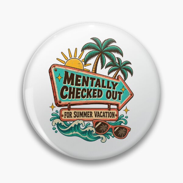 Item preview, Mentally Checked Out for Summer Vacation Retro Motel Sign designed and sold by urbinet.