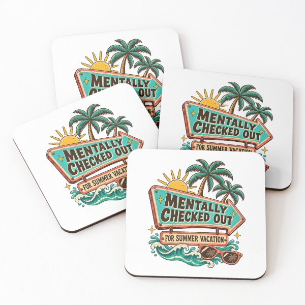 Item preview, Mentally Checked Out for Summer Vacation Retro Motel Sign designed and sold by urbinet.