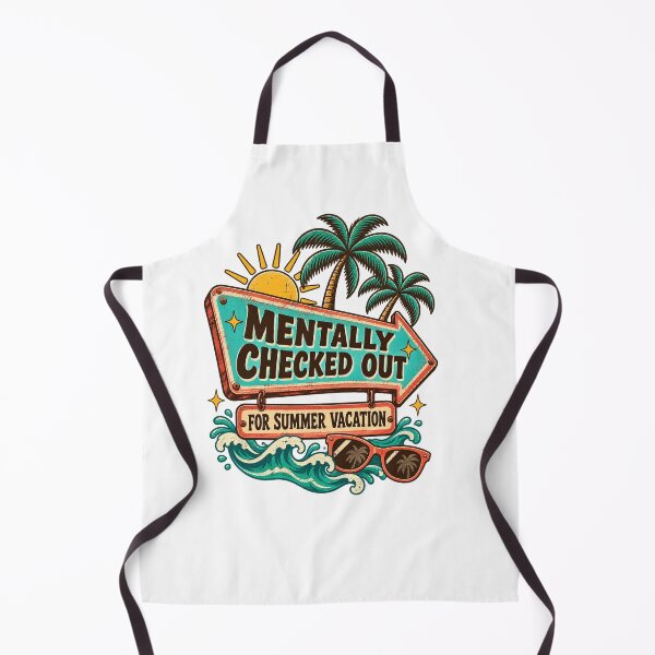 Item preview, Mentally Checked Out for Summer Vacation Retro Motel Sign designed and sold by urbinet.