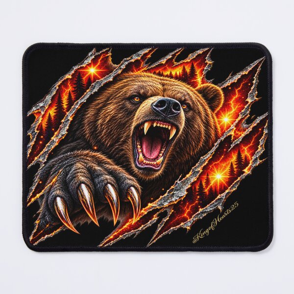 Item preview, Galactic Bear Roar Claw Tear - Cosmic Wild Guardian designed and sold by KingofHearts25.