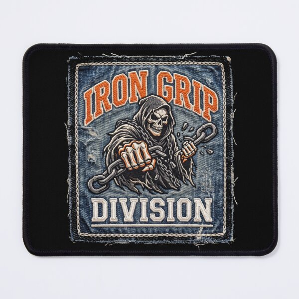 Item preview, Iron Grip Division Grim Reaper Breaking Chains Biker Patch designed and sold by TeNovaStudio.
