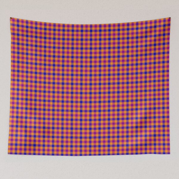 Item preview, Blue And Purple Gingham Check Orange  designed and sold by PatternTitan.