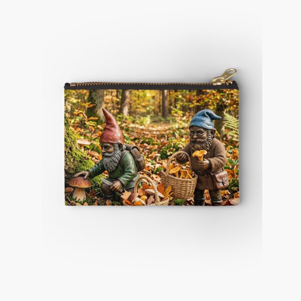 Item preview, Autumn Mushroom Foraging Gnomes Art Print – Cozy Mushroom Lover Gift, Poland Travel Decor designed and sold by Purrfecta.