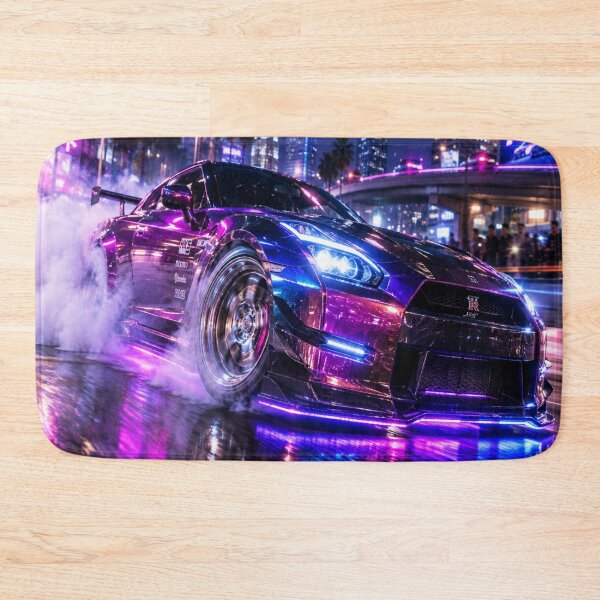 Item preview, JDM Neon Drift Car – Japanese Street Racing Cyberpunk designed and sold by JMAVILA ART.