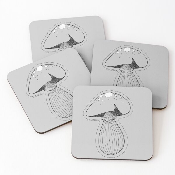 Item preview, Greyscale Mushroom Pop Art designed and sold by nenenebobo.