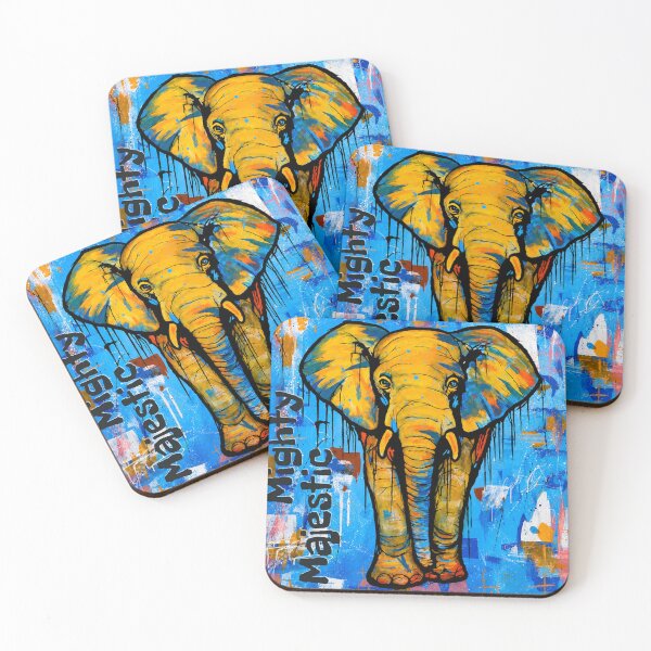 Item preview, Mighty & Majestic – Elephant Street Art designed and sold by SidneiSampaioStudio.