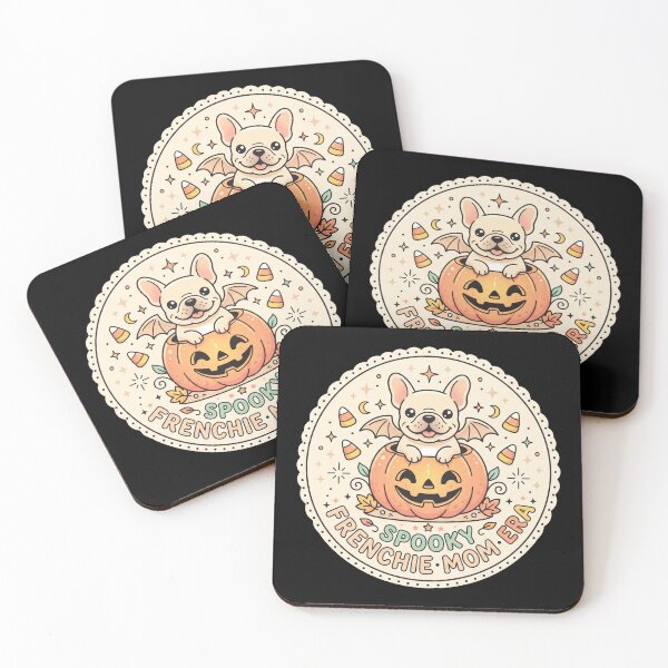 Item preview, Spooky Frenchie Mom Era Pumpkin French Bulldog Halloween Badge designed and sold by TeNovaStudio ⭐⭐⭐⭐⭐.