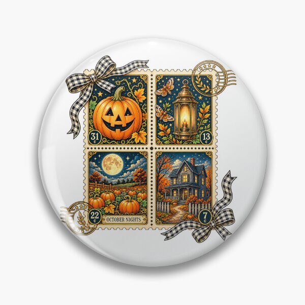 Item preview, October Nights – Vintage Halloween Postage Stamp Collection designed and sold by webpatty.