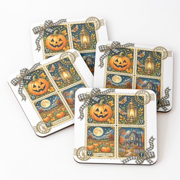 Item preview, October Nights – Vintage Halloween Postage Stamp Collection designed and sold by webpatty.