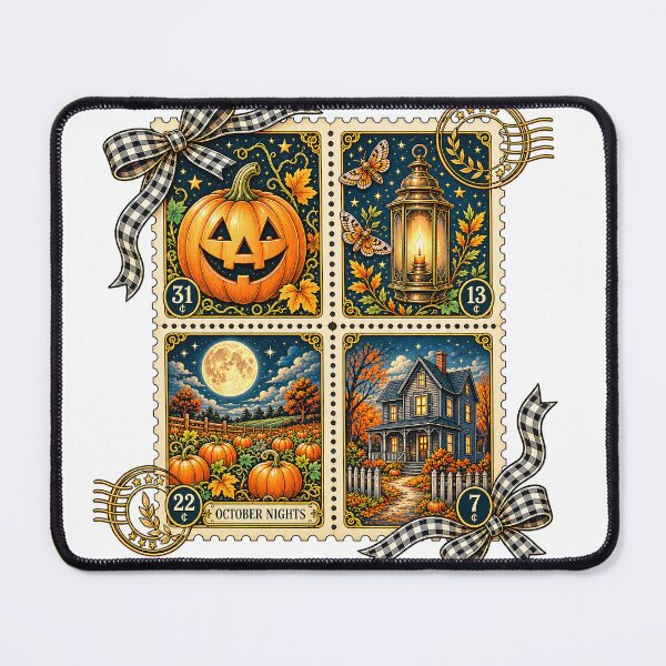 Item preview, October Nights – Vintage Halloween Postage Stamp Collection designed and sold by webpatty.