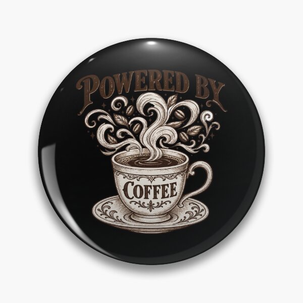 Item preview, Powered By Coffee Vintage Steaming Coffee Cup Coffee Lover designed and sold by Whirx.