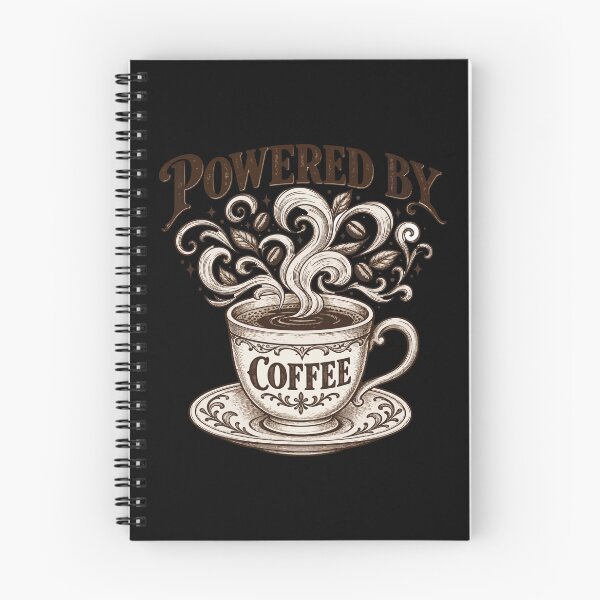Item preview, Powered By Coffee Vintage Steaming Coffee Cup Coffee Lover designed and sold by Whirx.