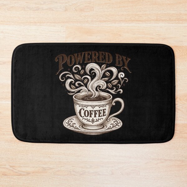 Item preview, Powered By Coffee Vintage Steaming Coffee Cup Coffee Lover designed and sold by Whirx.