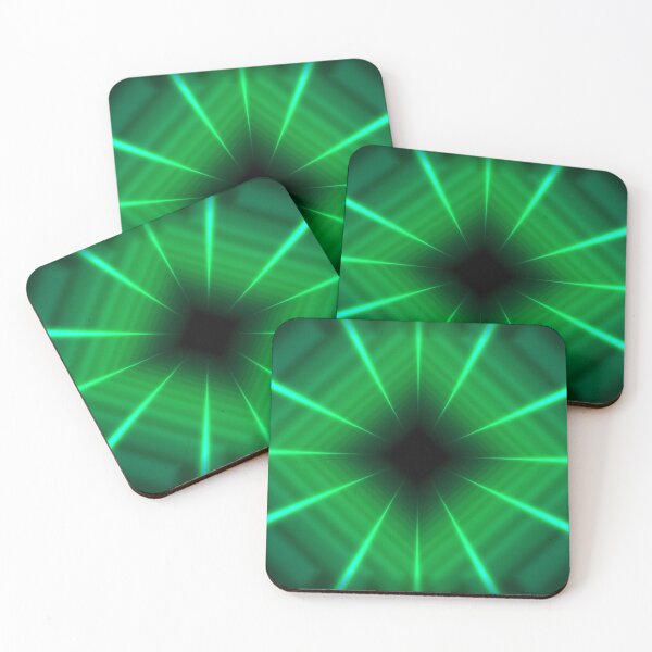 Item preview, Rotated Green Square Tunnel designed and sold by Electric Shock!! Design.
