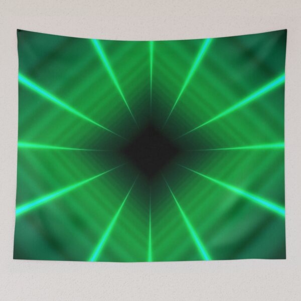Item preview, Rotated Green Square Tunnel designed and sold by Electric Shock!! Design.