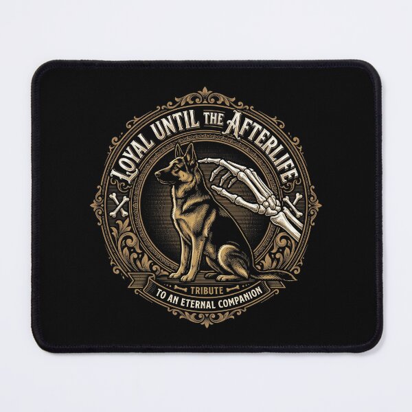 Item preview, Loyal Until The Afterlife German Shepherd Skeleton Hand Gothic Dog Memorial designed and sold by TeNovaStudio ⭐⭐⭐⭐⭐.