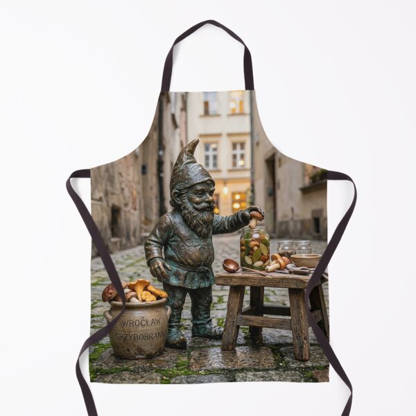 Item preview, Mushroom Pickling Gnome Art Print – Rustic Foodie Gift, Poland Travel Decor designed and sold by Purrfecta.
