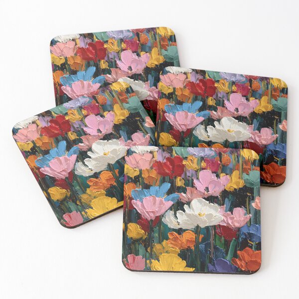 Item preview, Tulips Flower Garden Contemporary Wall Artwork designed and sold by AutoPopStudio.