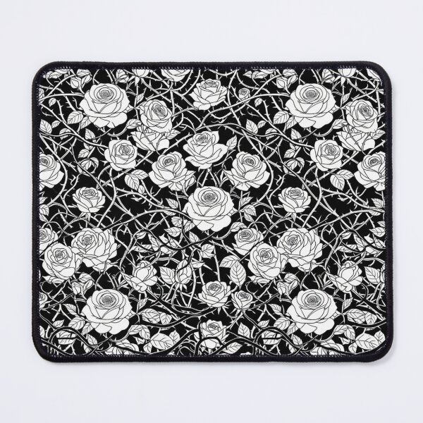 Item preview, Elegant Black and White Rose Garden Pattern designed and sold by Owcomm.
