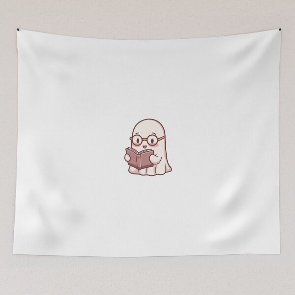 Item preview, Cute Ghost Reading Book Spooky Bookish Aesthetic Sticker designed and sold by NEL-BOX.