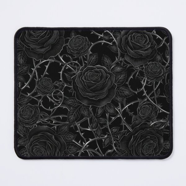 Item preview, Dark Goth Black Roses And Thorns Pattern designed and sold by Owcomm.