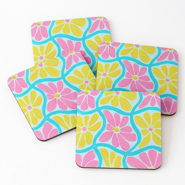 Item preview, Pink and Yellow Groovy Flowers designed and sold by Sydney-Sunxhine.